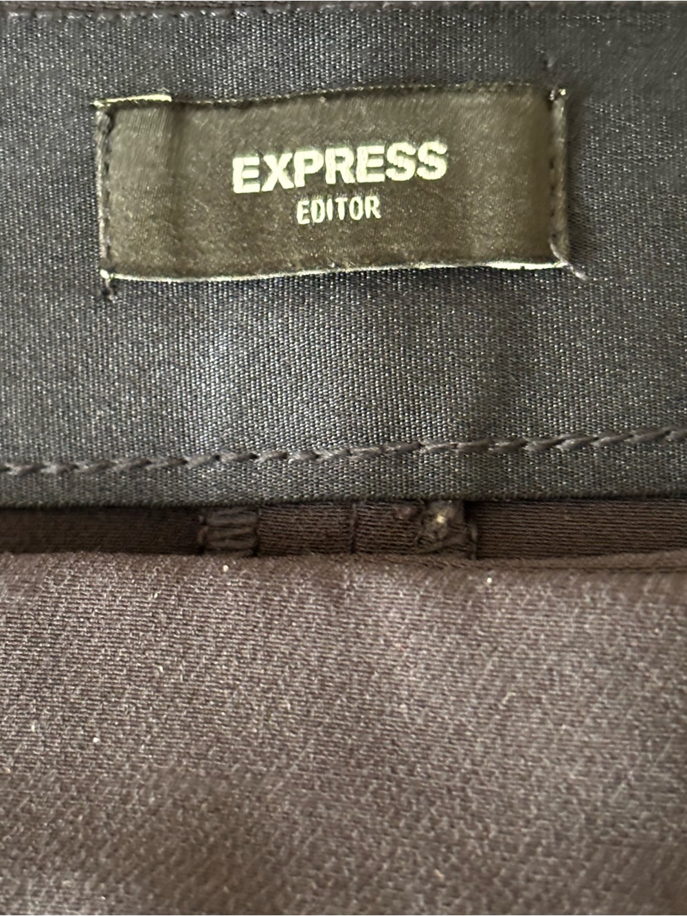 Express Editor Straight Ankle Super High Rise Pants Black Size 14 Short - Picture 3 of 5